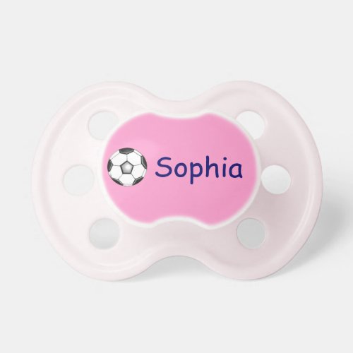 Sophias pacifier  soccer ball
