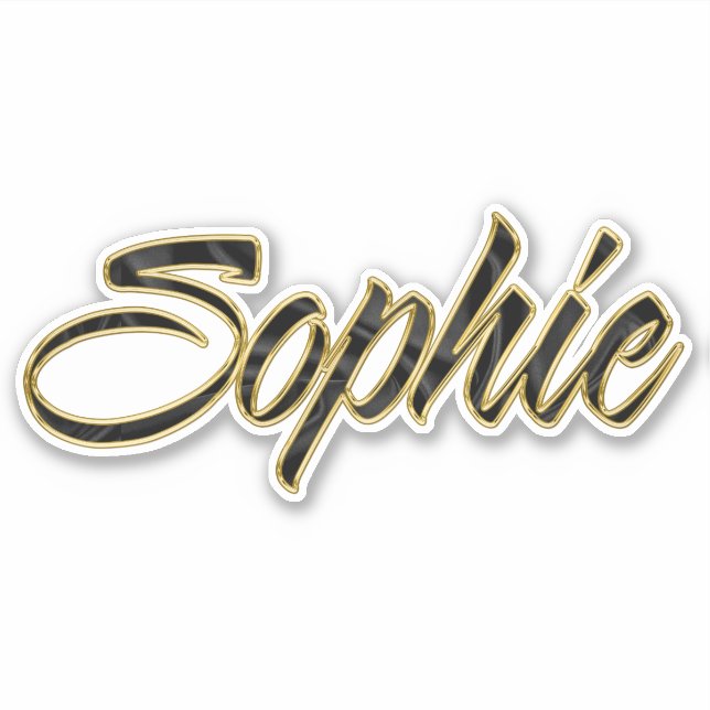 Sophie black gold lettering Sticker (Front)