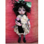 Sophie & her Vampire Doll Cutout<br><div class="desc">OOAK Polymer clay sculpture doll</div>