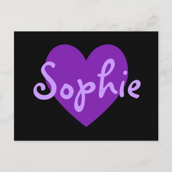 Sophie In Purple Postcard by purplestuff at Zazzle