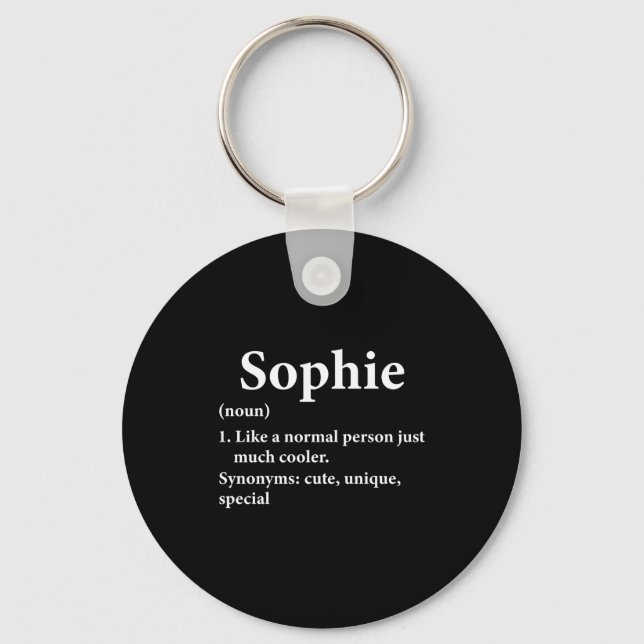 Sophie Name Definition Funny D  Keychain (Front)