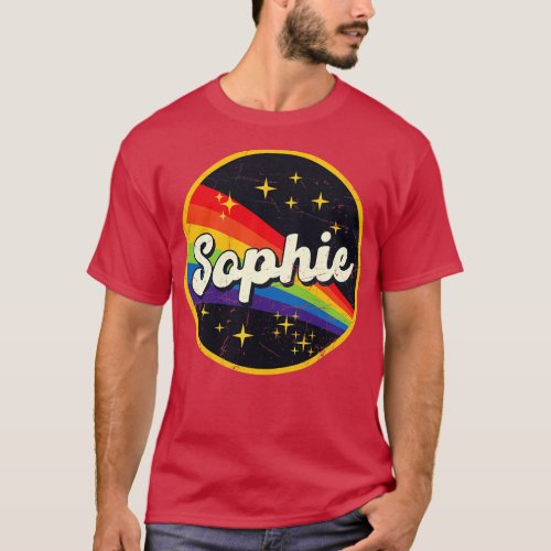 Sophie Rainbow In Space Vintage GrungeStyle T_Shirt