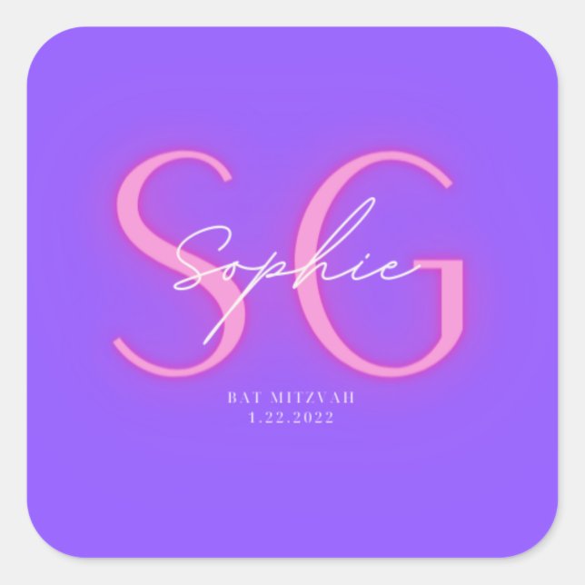 Sophie's Bat Mitzvah Sticker (Front)