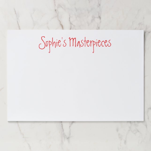 Sophie's (Name) Masterpieces Artwork Sketch Pad (Front)