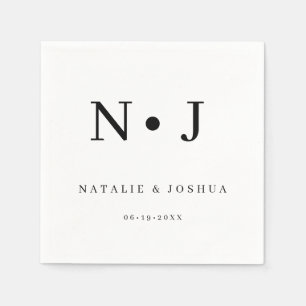 Sophisticate Typography Minimalist Wedding Napkins