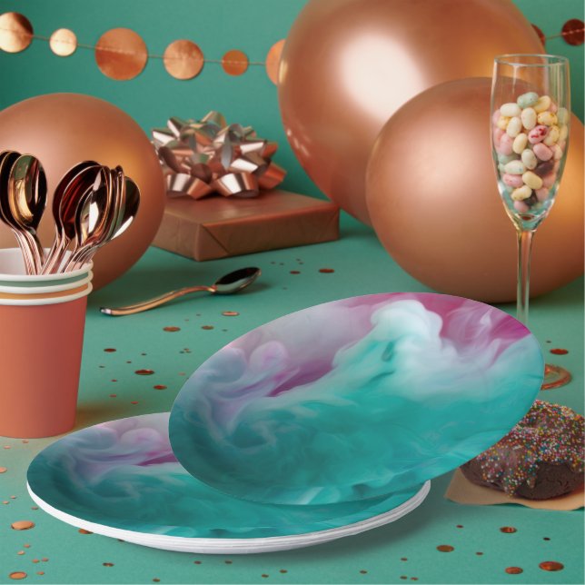 Sophisticated 9" Round Paper Plates for Upscale (Multi)