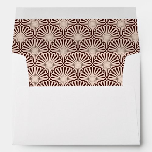 Sophisticated Abstract Art Deco_style Lined Envelope