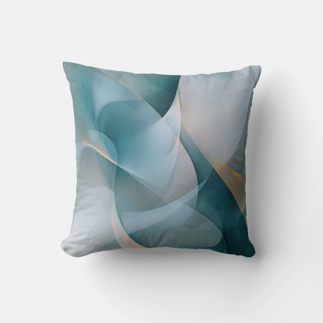 Sophisticated Abstract Art Throw Pillow (Front)