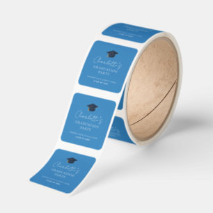 Sophisticated Academic Milestone Graduation Party Square Sticker