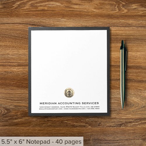 Sophisticated Accounting Logo Notepad