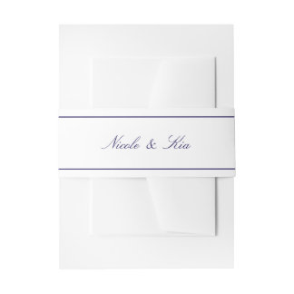 Sophisticated and Classic  Invitation Belly Band