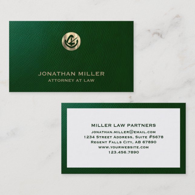 Sophisticated Attorney Business Card (Front/Back)