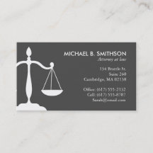 Sophisticated Attorney Business Card | Grey