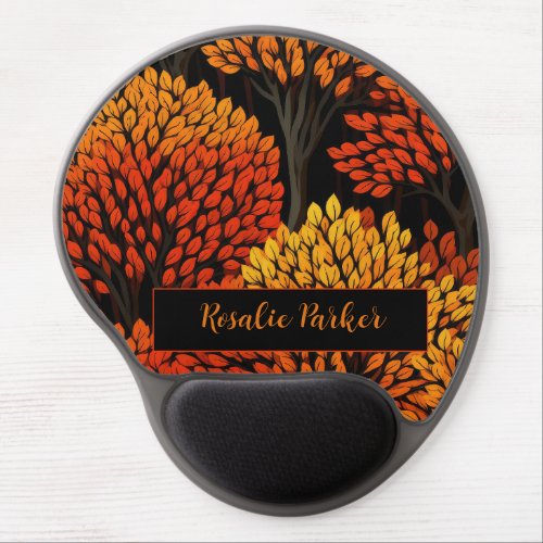 Sophisticated Autumn Vibrant Fall Colors Gel Mouse Pad