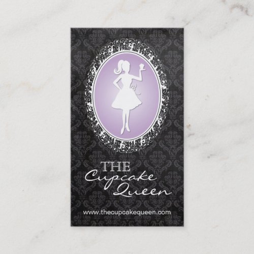 Sophisticated Bakery &amp; Cupcake Business Card