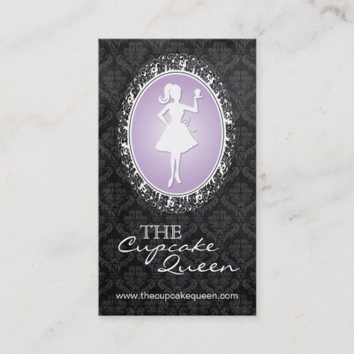 Customizable Sophisticated Bakery &amp; Cupcake Business Card