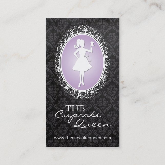 Sophisticated Bakery & Cupcake Business Card (Front)