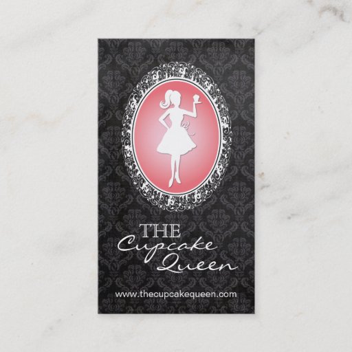 Customizable Sophisticated Bakery &amp; Cupcake Business Card