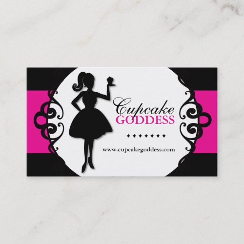 Sophisticated Bakery &amp; Cupcake Business Card