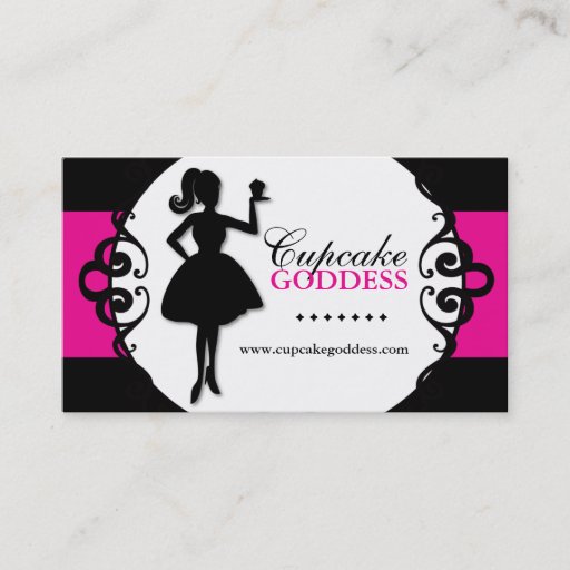 Customizable Sophisticated Bakery &amp; Cupcake Business Card