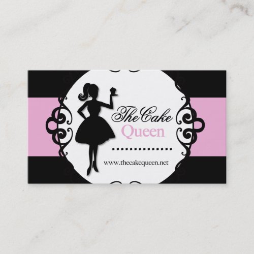 Sophisticated Bakery &amp; Cupcake Business Card