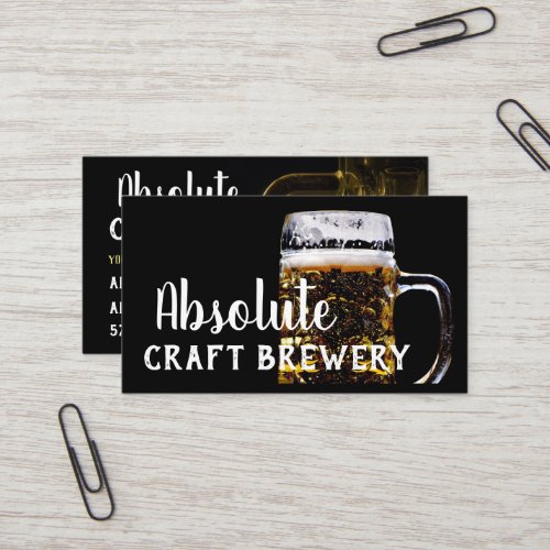 Sophisticated Beer Mug Craft Brewery Business Card