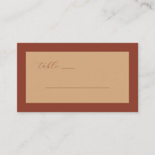 Sophisticated Beige Calligraphy Place Card