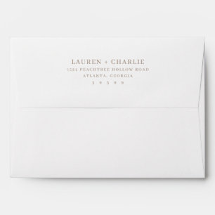Sophisticated Beige Minimalist Calligraphy Envelope