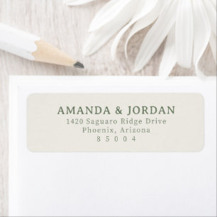 Sophisticated Beige Minimalist Label