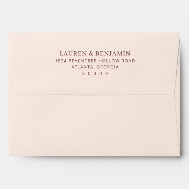 Sophisticated Beige Minimalist Typographic Envelope (Back (Top Flap))