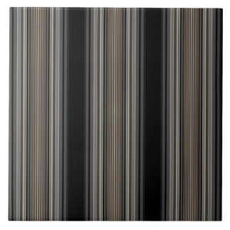 Sophisticated Black and Brown Stripe Tile