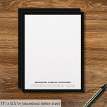 Sophisticated Black and Gold Business Letterhead<br><div class="desc">Make a strong impression with our Sophisticated Black and Gold Business Letterhead. This letterhead design features a framed design with your company name and contact information elegantly presented in golden classic typography. Each sheet exudes professionalism and sophistication, making it perfect for official correspondence, invoices, or important business documents. Elevate your...</div>