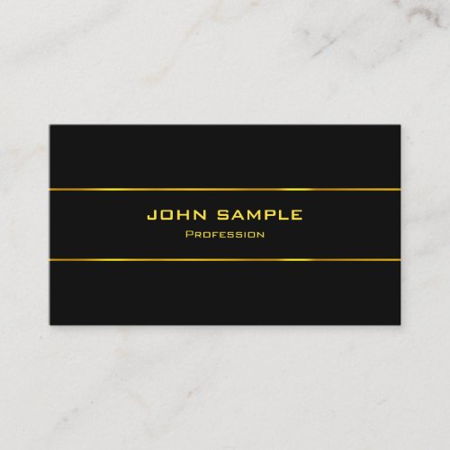 Sophisticated Black And Gold Lights Modern Glamour Business Card