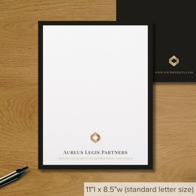 Sophisticated Black and Gold Logo Letterhead (Creator Uploaded)