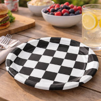 Sophisticated Black and White Checkered Pattern