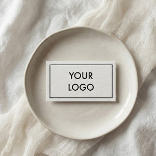 Sophisticated Black And White Logo Minimal Business Card