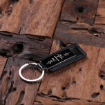 Sophisticated Black Engraved Leather Keychain<br><div class="desc">We can engrave anything you want. Also available  with wood box.</div>