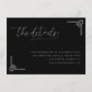 Sophisticated Black Geometric Calligraphy Enclosure Card