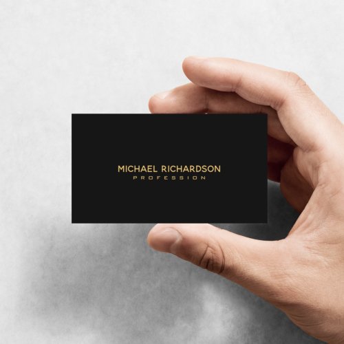 Sophisticated Black Gold Masculine Professional Business Card