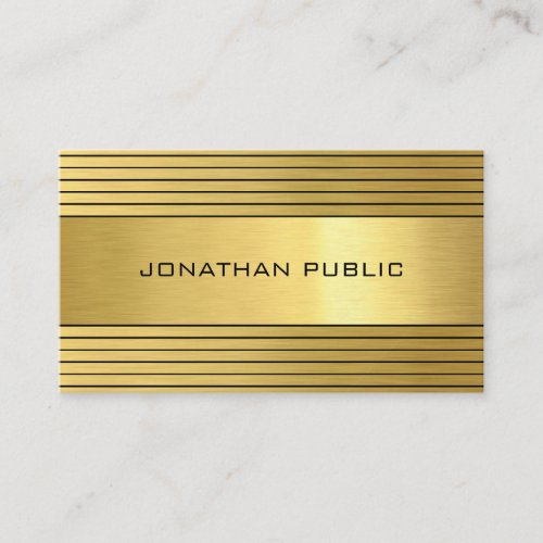 Sophisticated Black Gold Professional Template Business Card