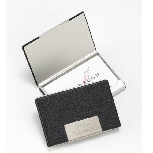 Sophisticated Black Leather Business Card Case