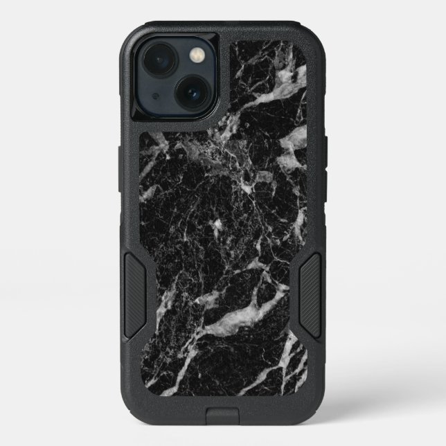 Sophisticated Black Marble Abstract Pattern Otterbox iPhone Case (Back)