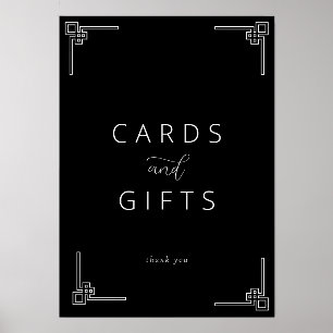 Sophisticated Black Minimalist Gratitude Card Holder