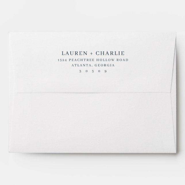Sophisticated Black Typographic Envelope (Back (Top Flap))