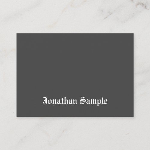 Sophisticated Black White Old English Text Cool Business Card