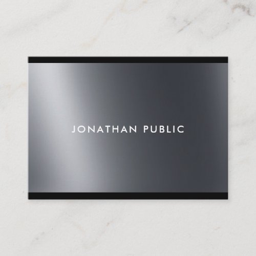 Sophisticated Black White Professional Modern Chic Business Card