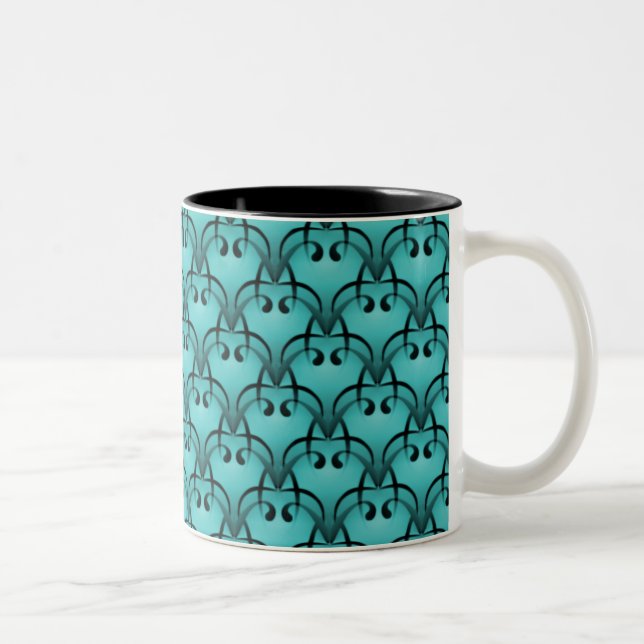 Sophisticated Bliss Mug, Soft Turquoise Two-Tone Coffee Mug (Right)
