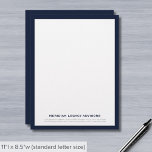 Sophisticated Blue and Gray Business Letterhead<br><div class="desc">Elevate your professional correspondence with our Sophisticated Blue and Gray Business Letterhead. This minimalist typography design, in a refined navy blue and gray palette, exudes professionalism and modernity. The absence of unnecessary embellishments ensures a clean and sleek look, making a lasting impression on your clients and business associates. Crafted for...</div>