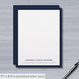 Sophisticated Blue and Gray Business Letterhead
