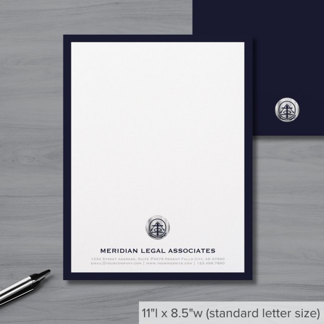 Sophisticated Blue Business Letterhead (Creator Uploaded)